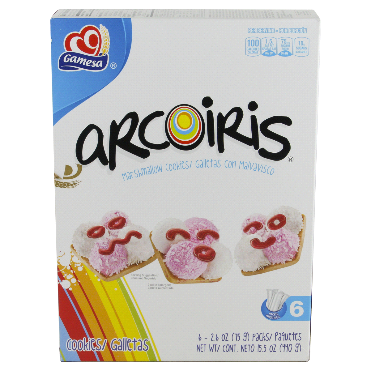 slide 2 of 6, Gamesa Arcoiris Cookies, 15.5 oz