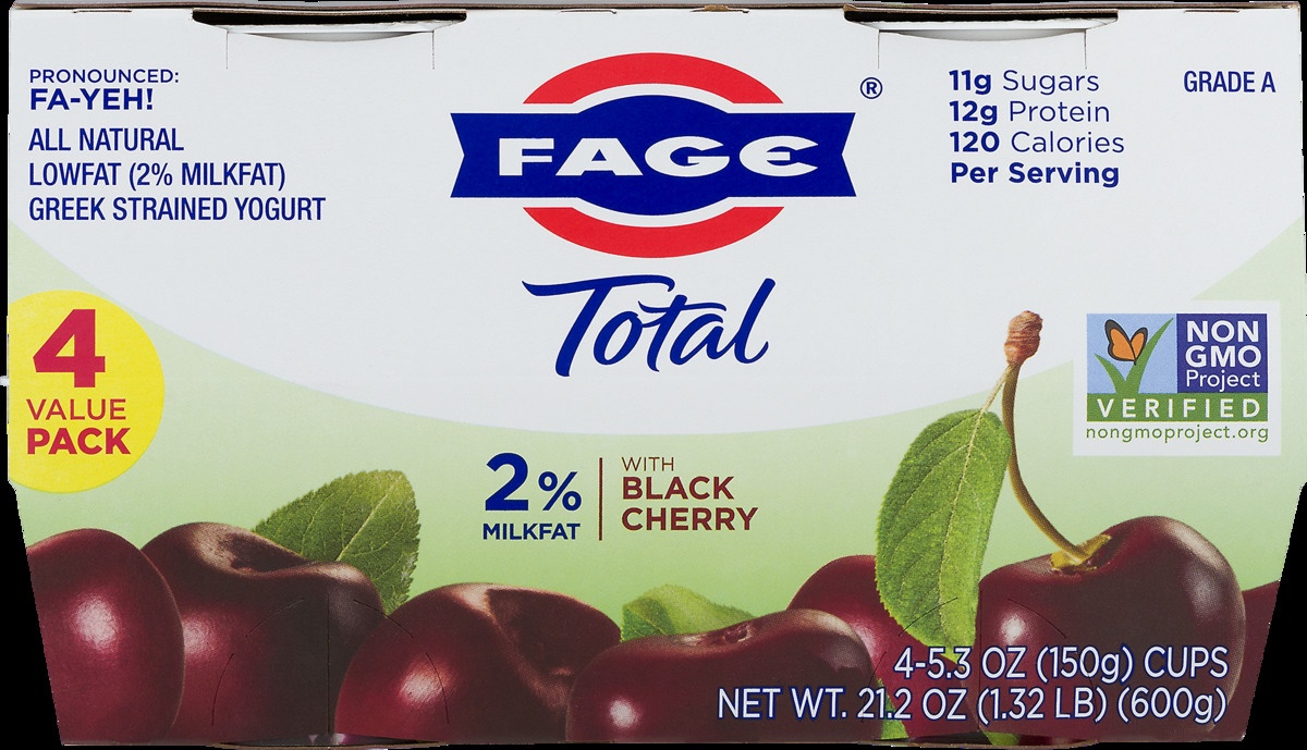 slide 8 of 11, Fage Low Fat Greek Yogurt With Cherry, 4 ct; 5.3 oz