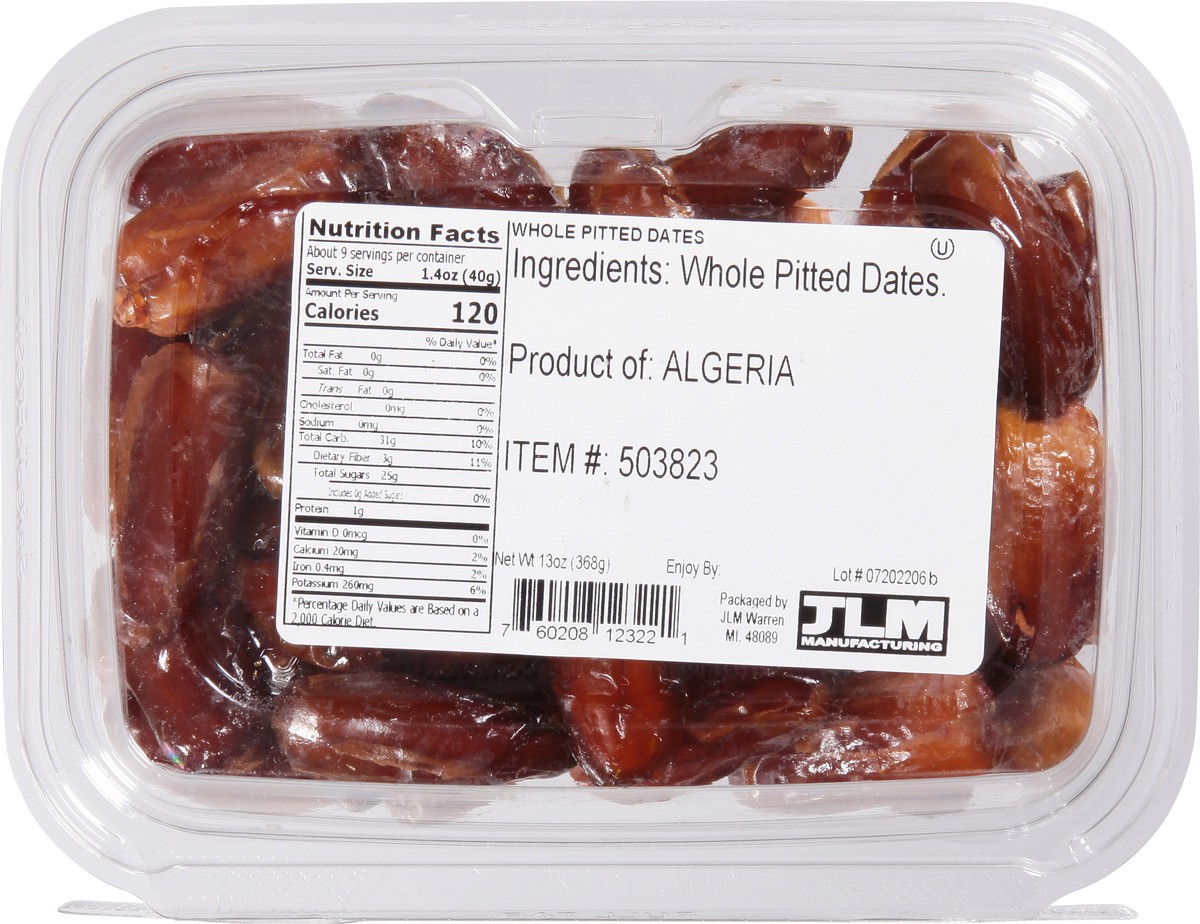 slide 3 of 11, JLM Manufacturing Whole Pitted Dates 13 oz, 13 oz