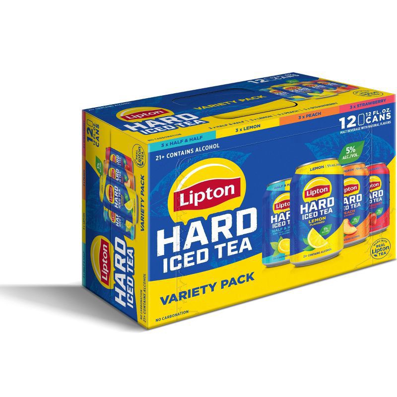 slide 1 of 4, Lipton Hard Tea Peach Tea 12 Pack, 12 oz