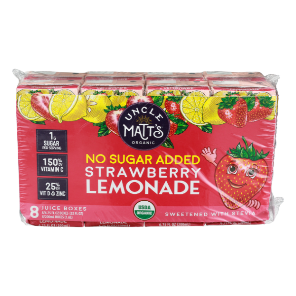 Uncle Matts Organic Uncle Matt's Organic Strawberry Lemonade Juice Box