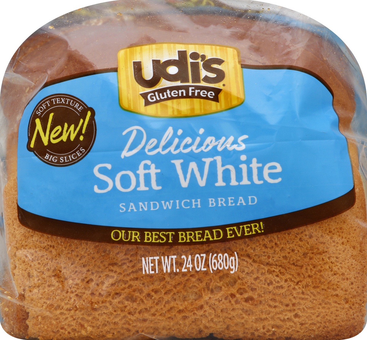 slide 4 of 5, Udi's Gluten Free White Bread, 24 oz
