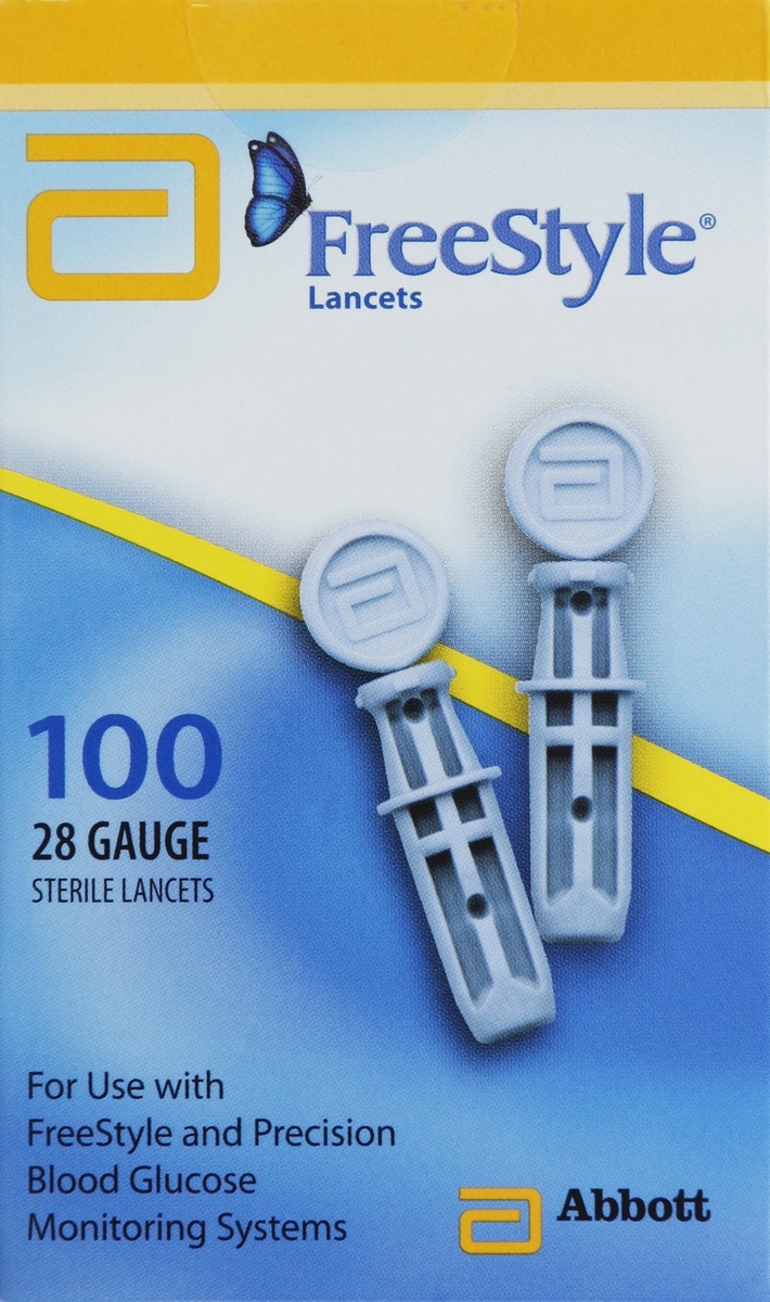 slide 3 of 5, FreeStyle Sterile Lancets, 100 ct