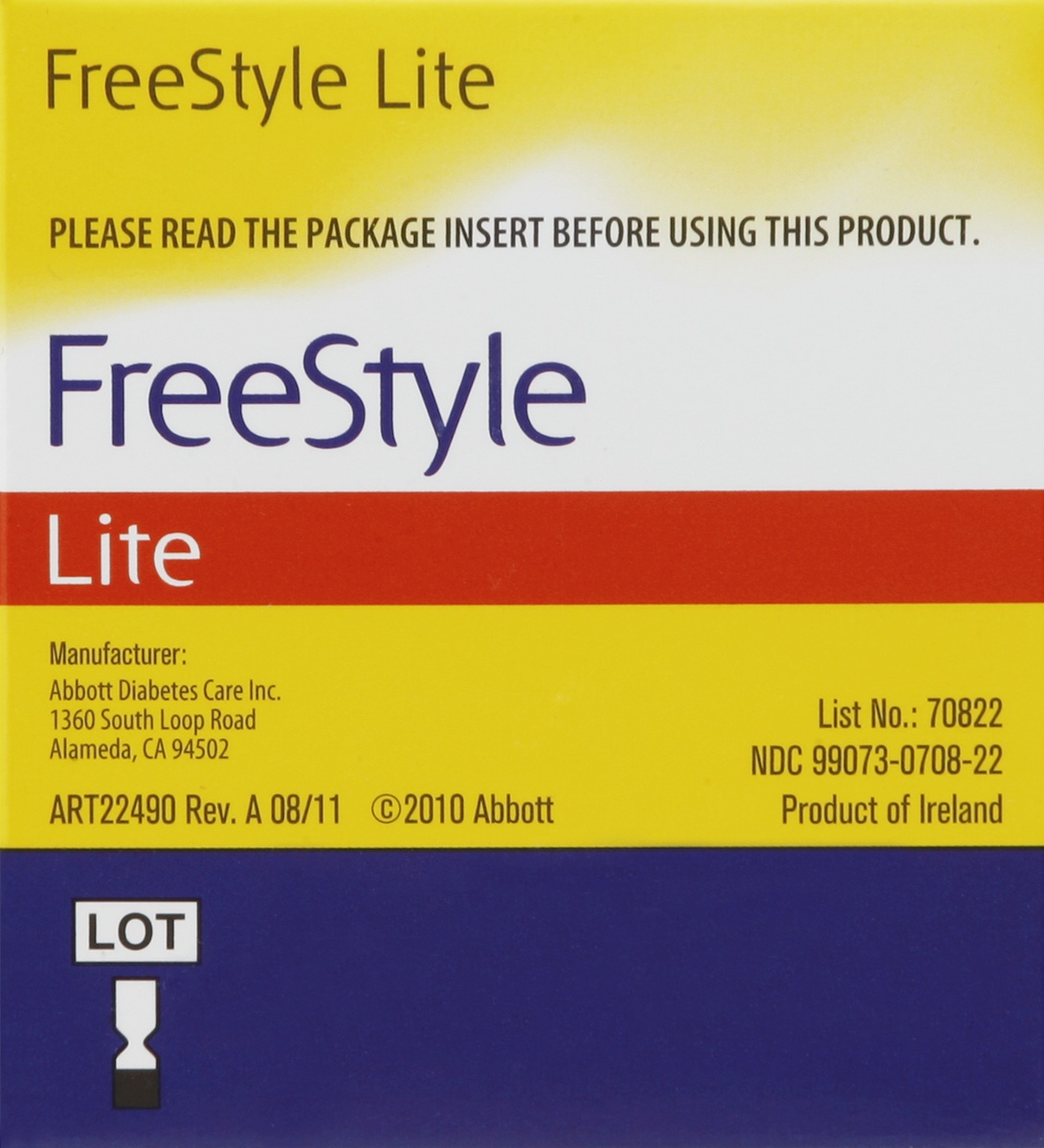 slide 4 of 5, FreeStyle Lite Blood Glucose Test Strip, 50 ct