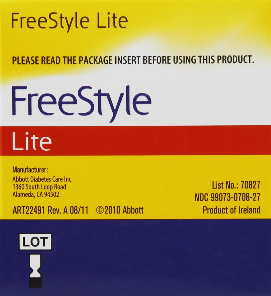 slide 3 of 5, FreeStyle Lite Blood Glucose Test Strips, 100 ct