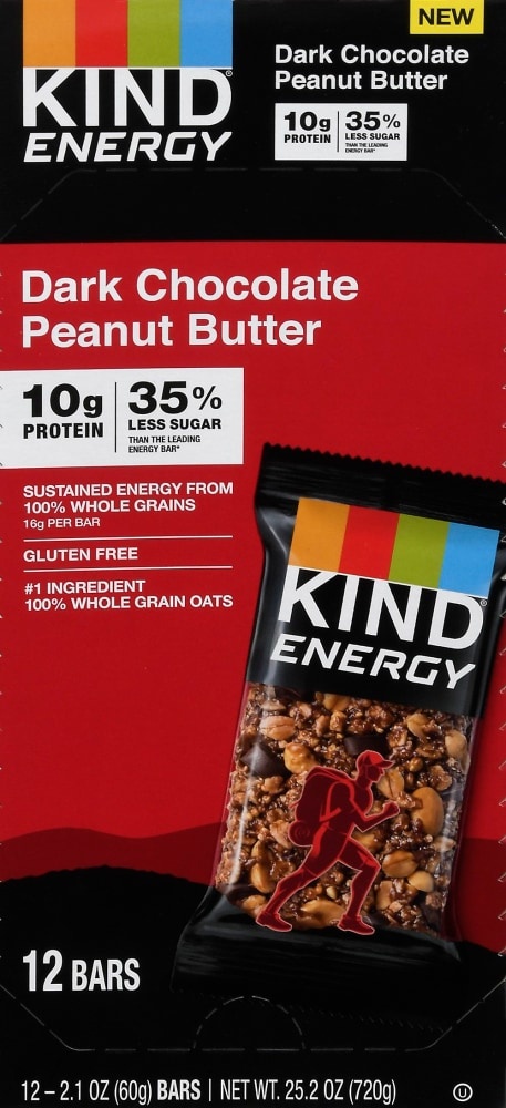 slide 1 of 1, KIND Dark Chocolate Peanut Butter Bars 12 Count, 25.44 oz