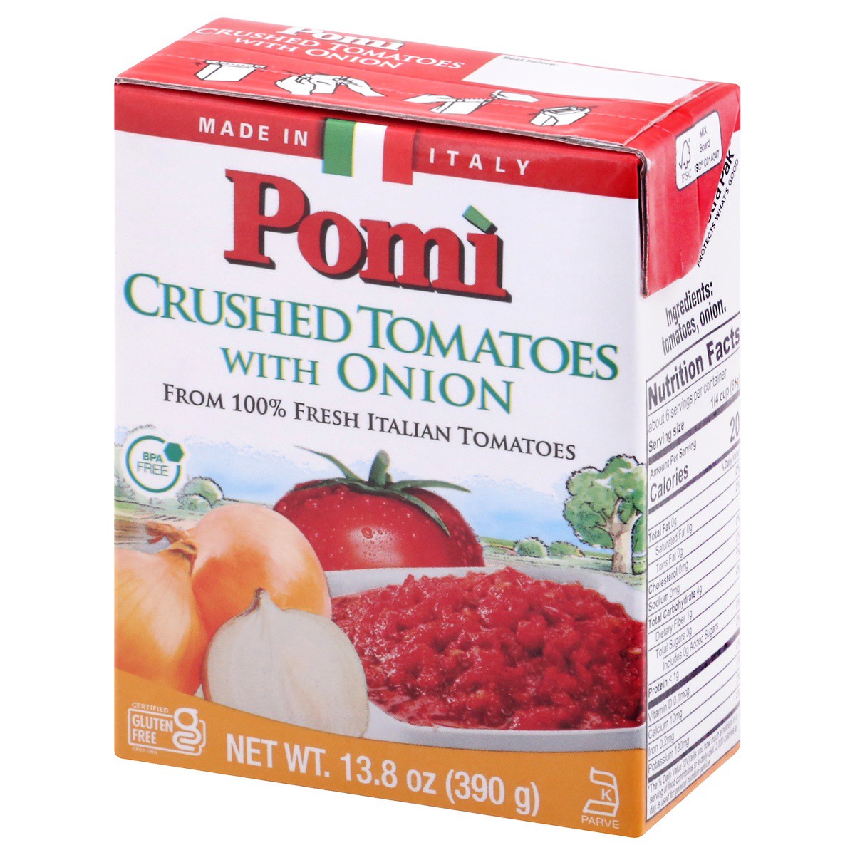 slide 3 of 9, Pomi Crushed with Onion Tomatoes 13.8 oz, 13.8 oz