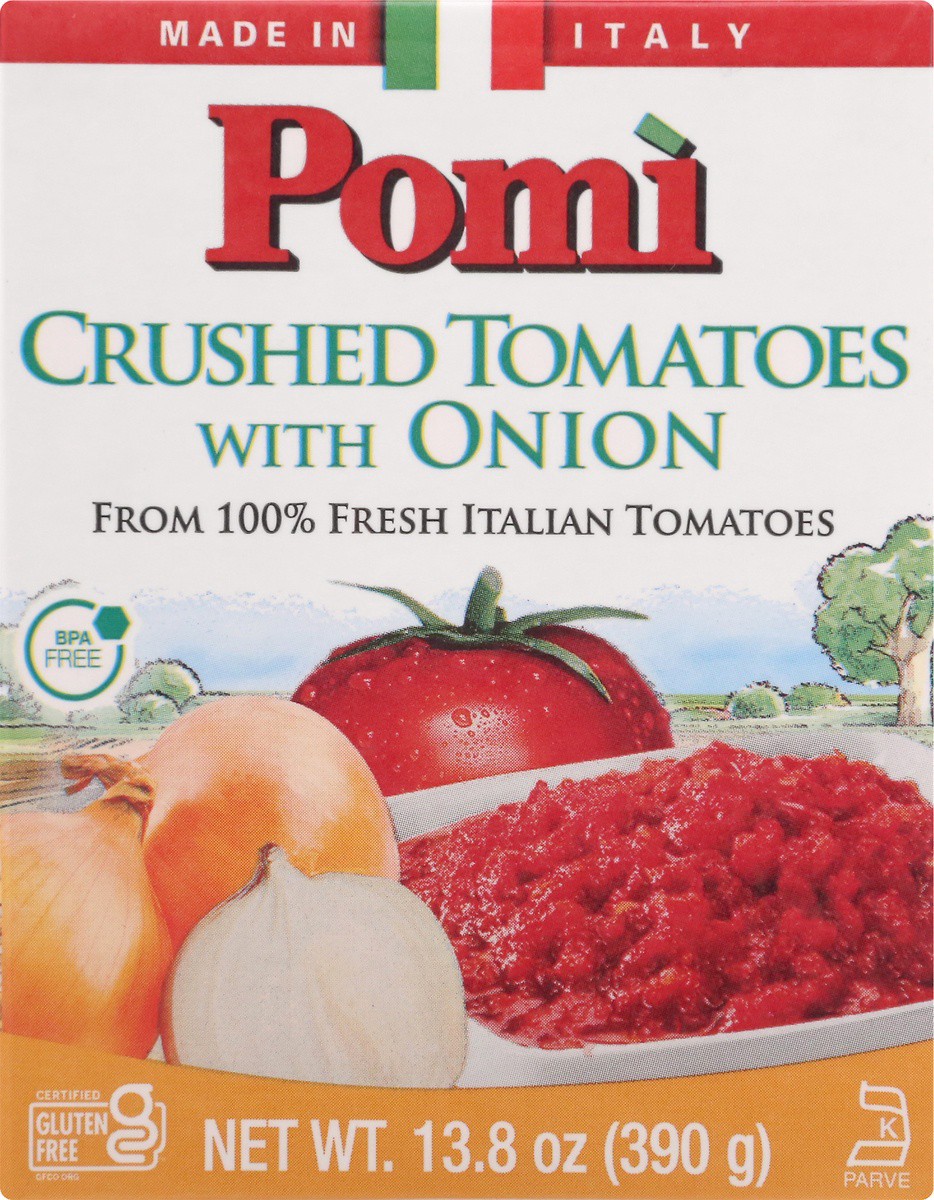 slide 6 of 9, Pomi Crushed with Onion Tomatoes 13.8 oz, 13.8 oz