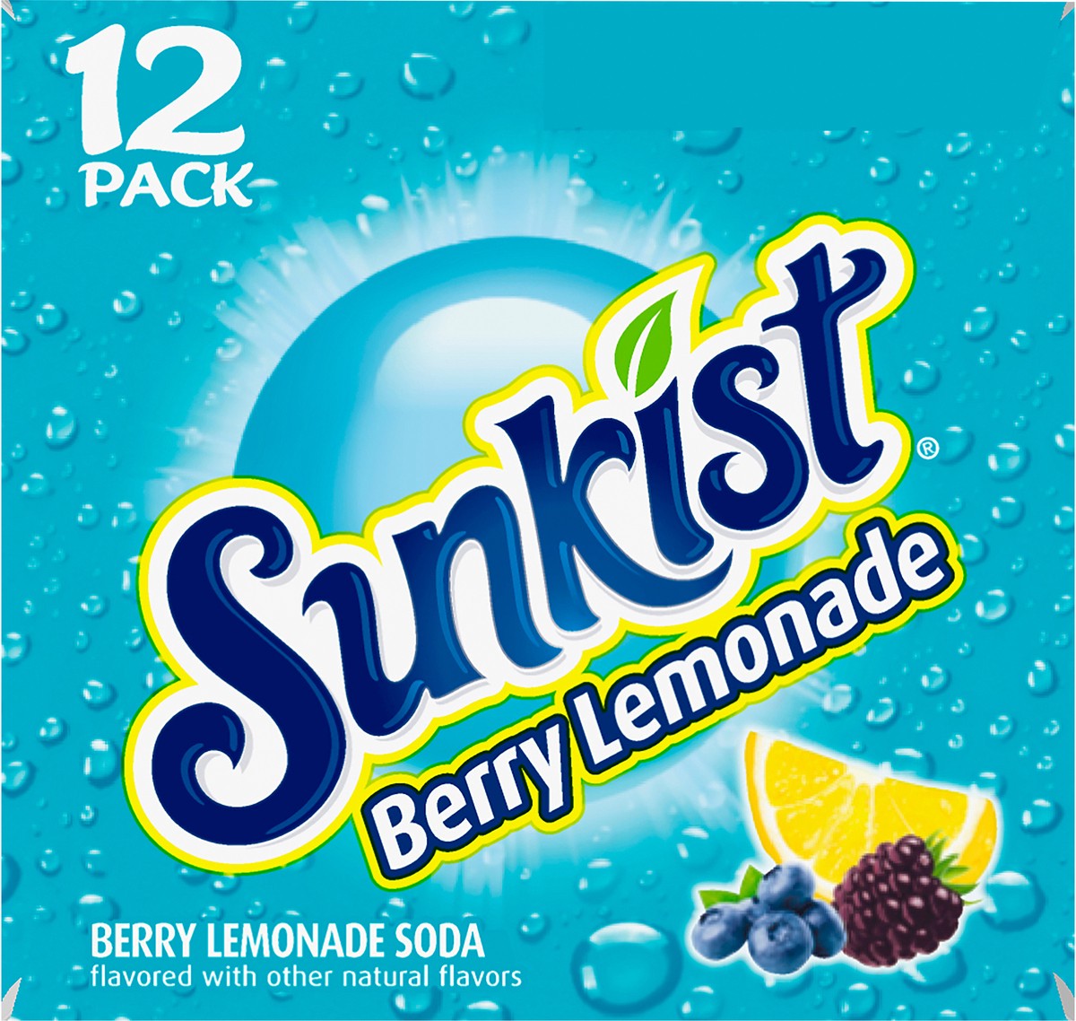slide 2 of 7, Sunkist Berry Lemonade Soda - 12 ct; 12 fl oz - 12 ct; 12 fl oz, 12 ct; 12 fl oz