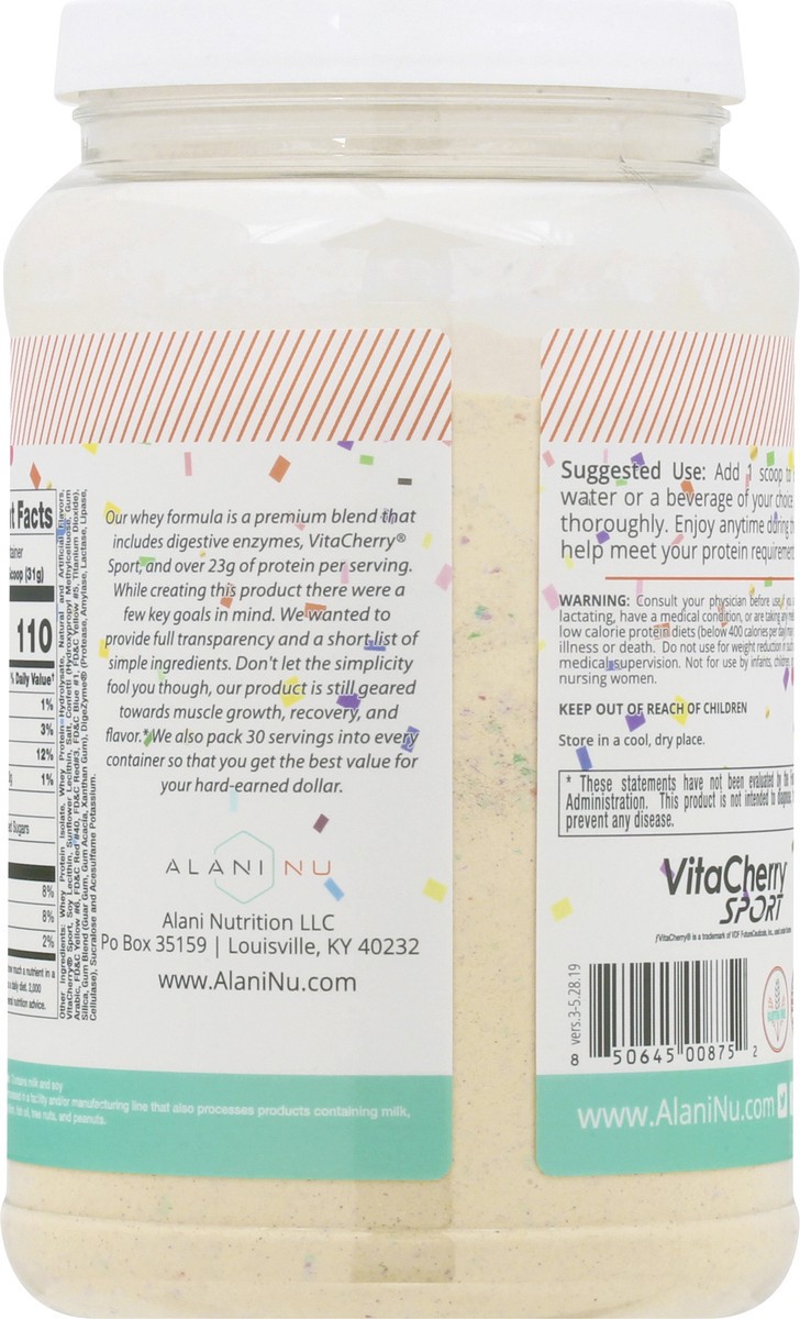 slide 9 of 13, Alani Nu Confetti Cake Whey Protein 2 lb, 2 lb