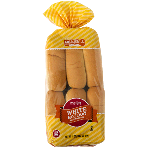 slide 1 of 9, Meijer Hot Dog Buns, 12 ct