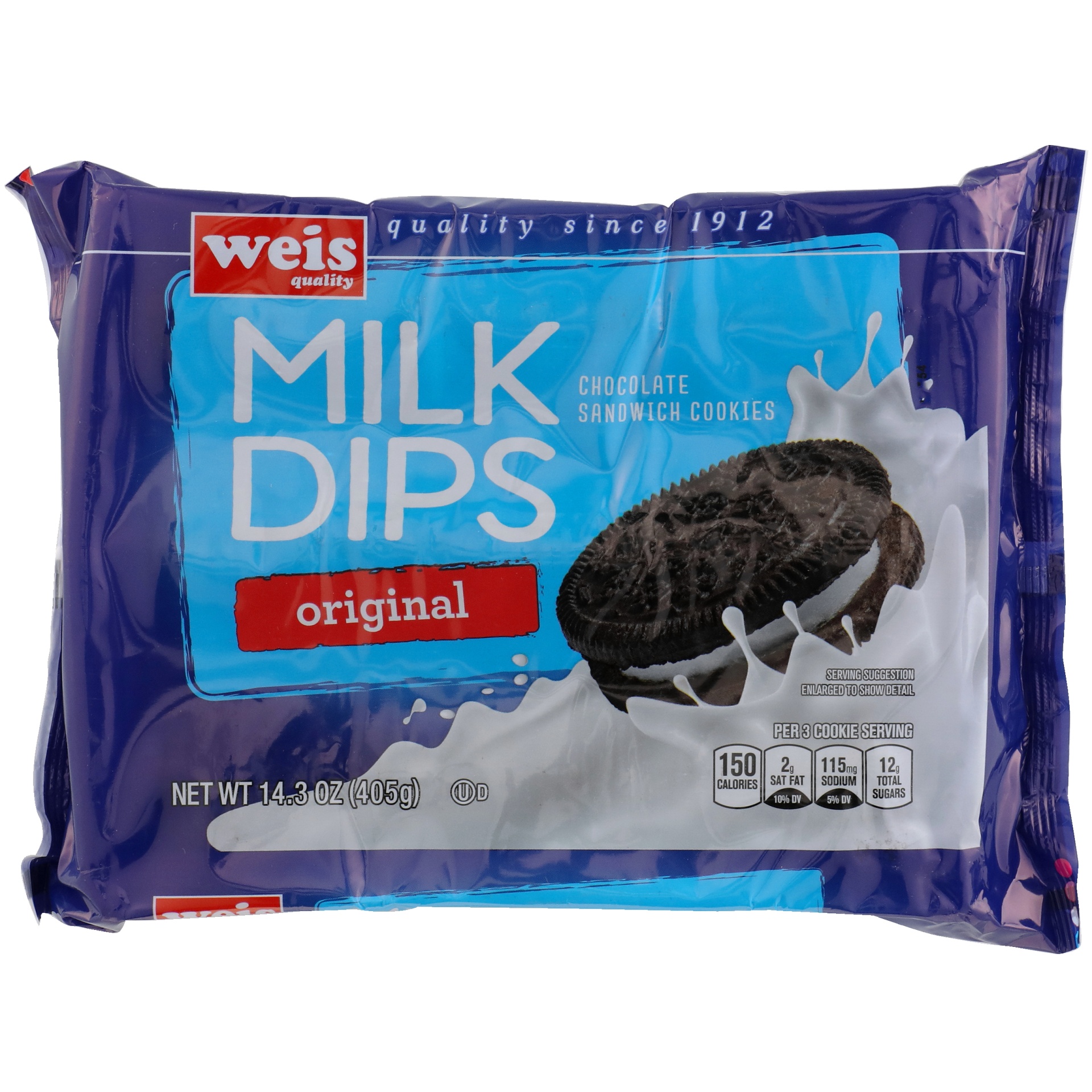 slide 1 of 6, Weis Quality Milk Dips Cookie, 14.3 oz