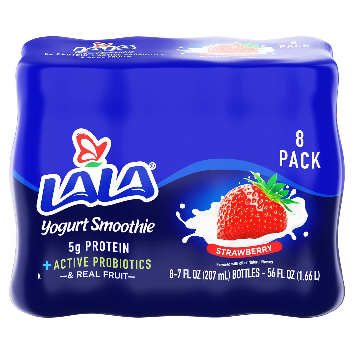 slide 1 of 9, LALA Strawberry Yogurt Smoothie 8 - 7 fl oz Bottles, 8 ct