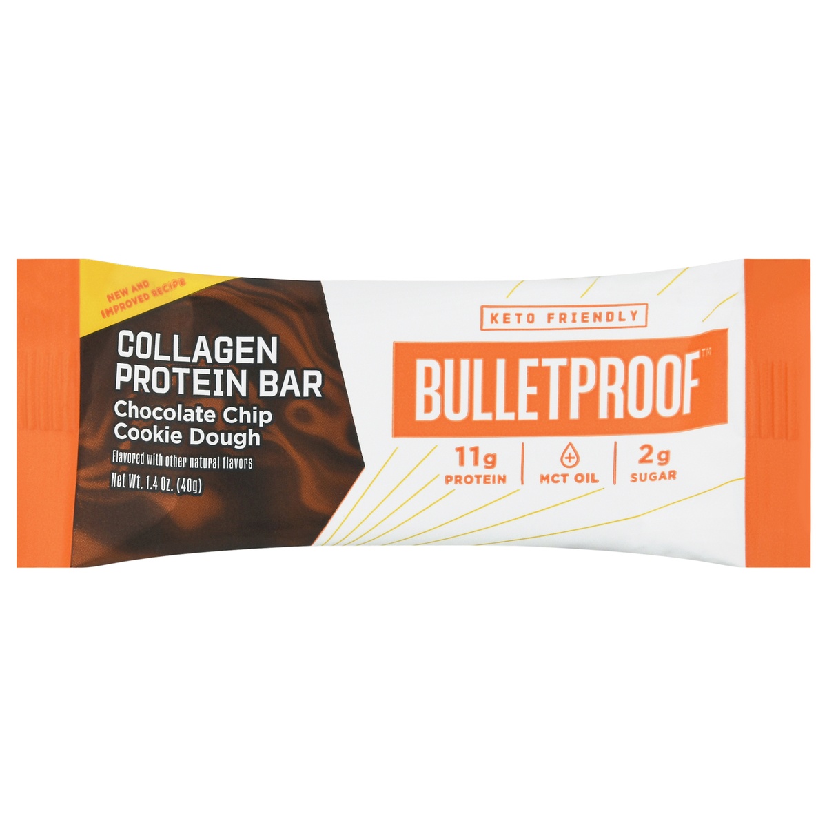 slide 1 of 1, Bulletproof Chocolate Chip Cookie Dough Collagen Protein Bar 1.4 oz, 1.4 oz