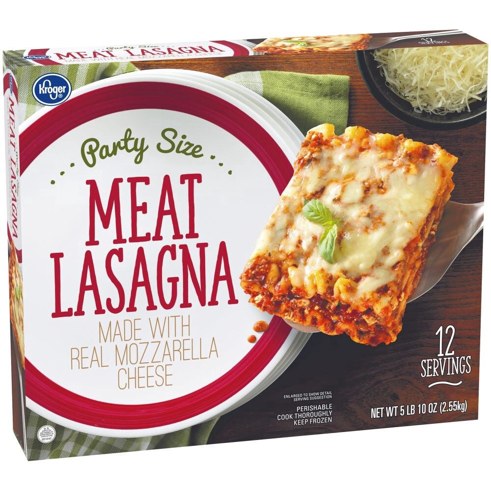 slide 5 of 5, Kroger Meat Lasagna Party Size, 90 oz