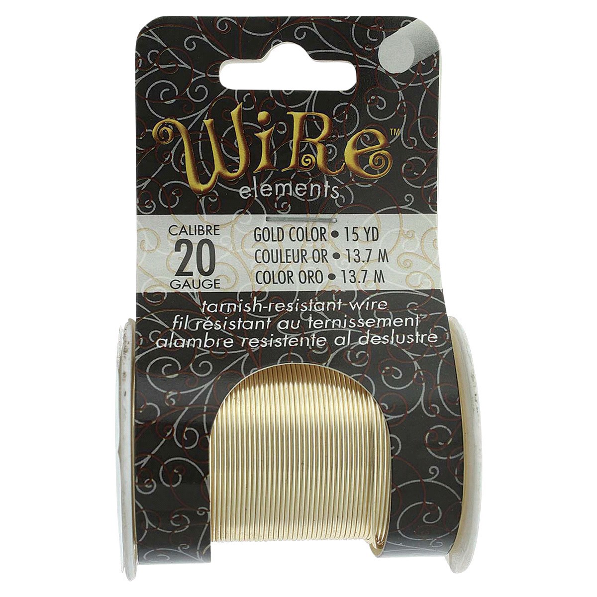 slide 1 of 1, BeadSmith Wire Elements 20 gauge Tarnish-resistant Wire, Gold, 1 ct