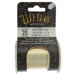 BeadSmith Wire Elements 20 gauge Tarnish-resistant Wire, Gold
