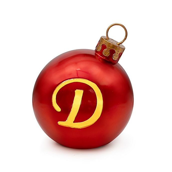 slide 1 of 1, Winter Wonderland 9-Inch Pre-Lit Monogram Letter D'' Christmas Ball Ornament'', 1 ct