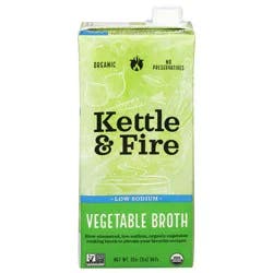 Kettle & Fire Low Sodium Vegetable Broth 32 oz