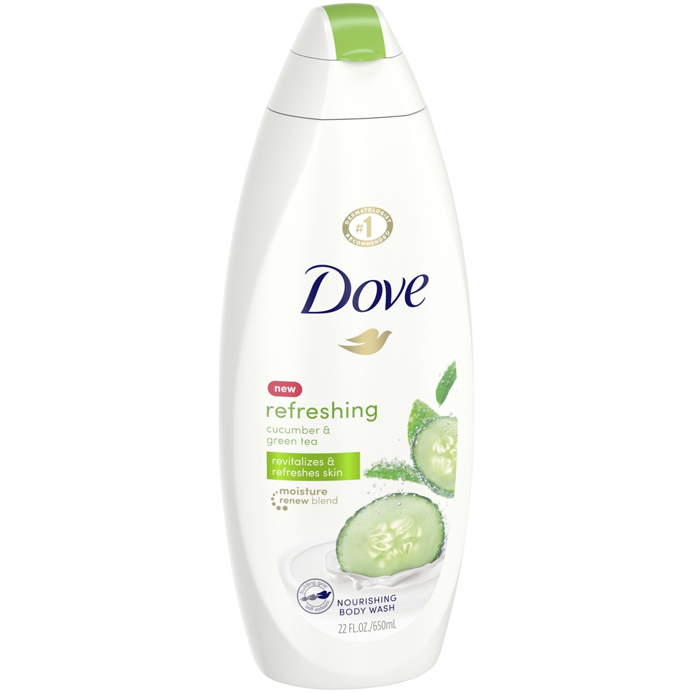 slide 3 of 5, Dove Cucumber And Green Tea Body Wash, 22 oz
