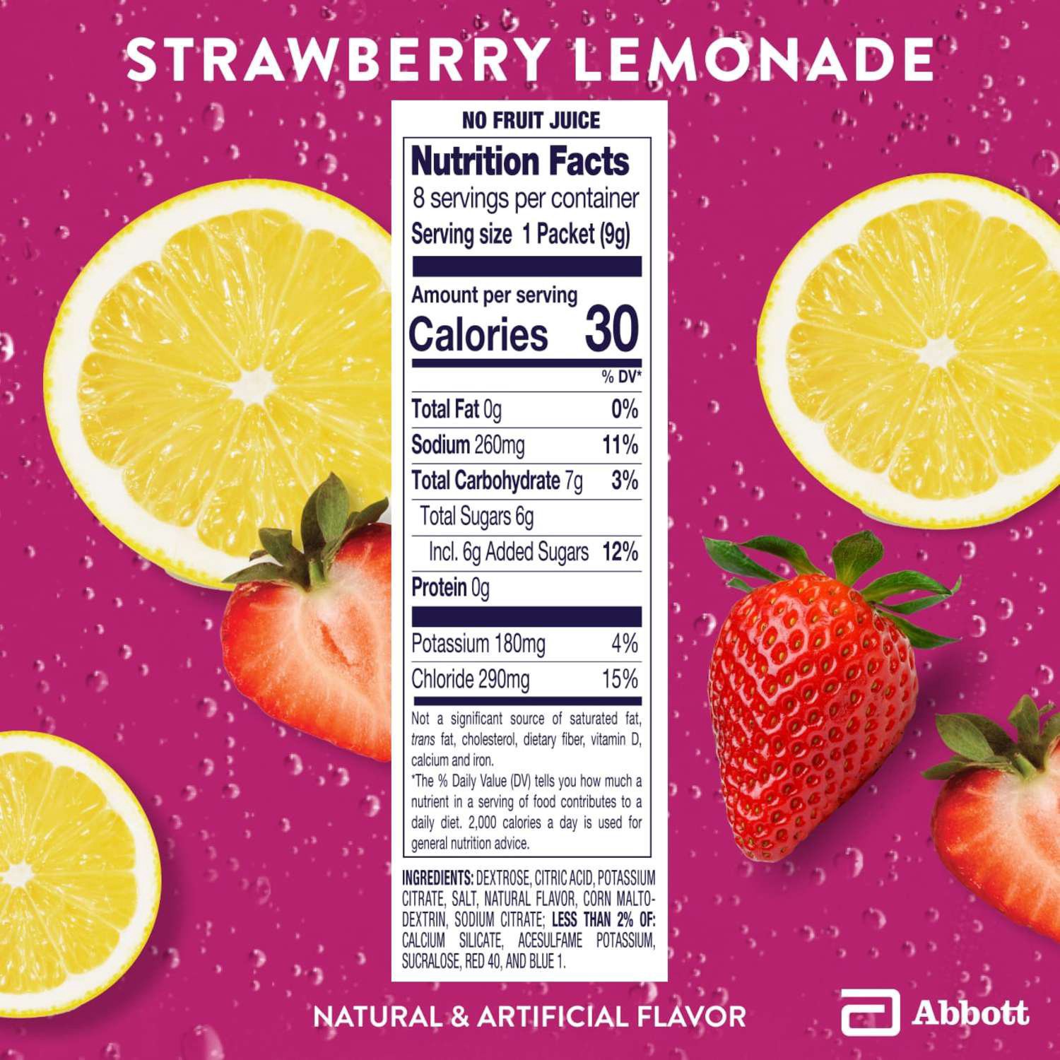 slide 3 of 8, Pedialyte Base Straw Lemonade Pwd, 8 ct
