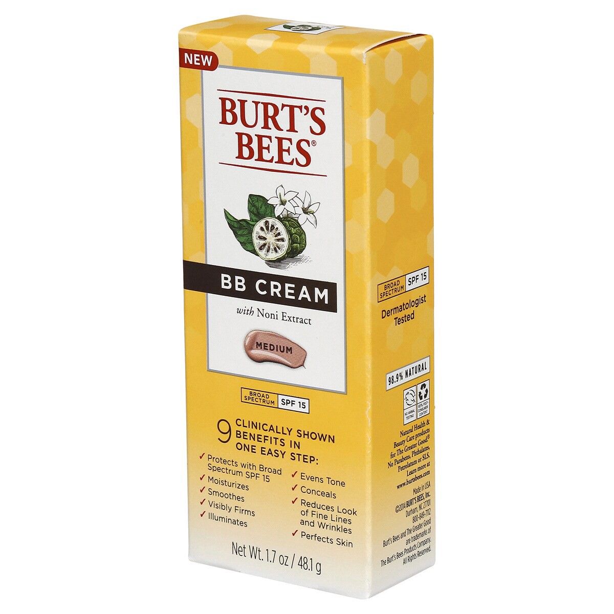 slide 2 of 7, Burt's Bees Spf 15 Medium Bb Cream, 1.7 oz
