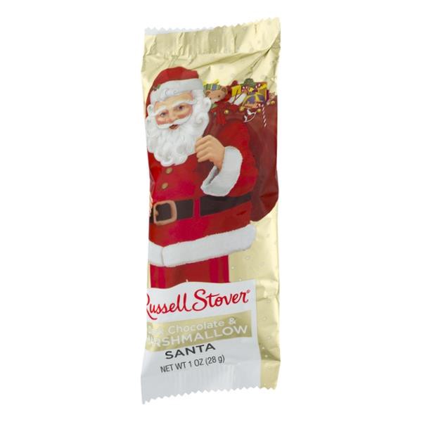 slide 1 of 1, Russell Stover Dark Chocolate Marshmallow Santa, 1 oz