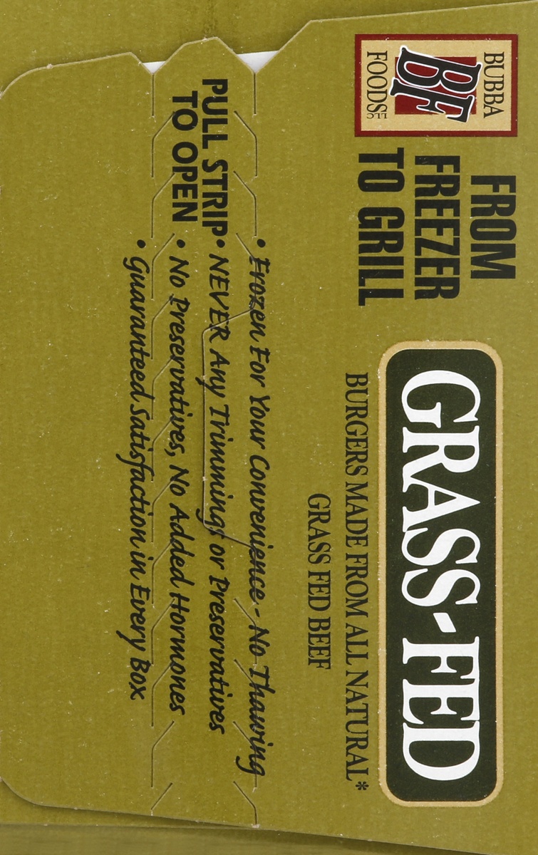 slide 4 of 4, BUBBA burger Grass-Fed 1lb. 4 burgers, 4 ct