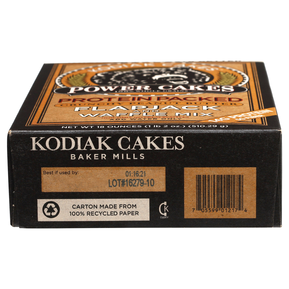 slide 7 of 8, Kodiak Cakes Protein Packed Flapjack & Waffle Mix Crunchy Peanut Butter, 18 oz