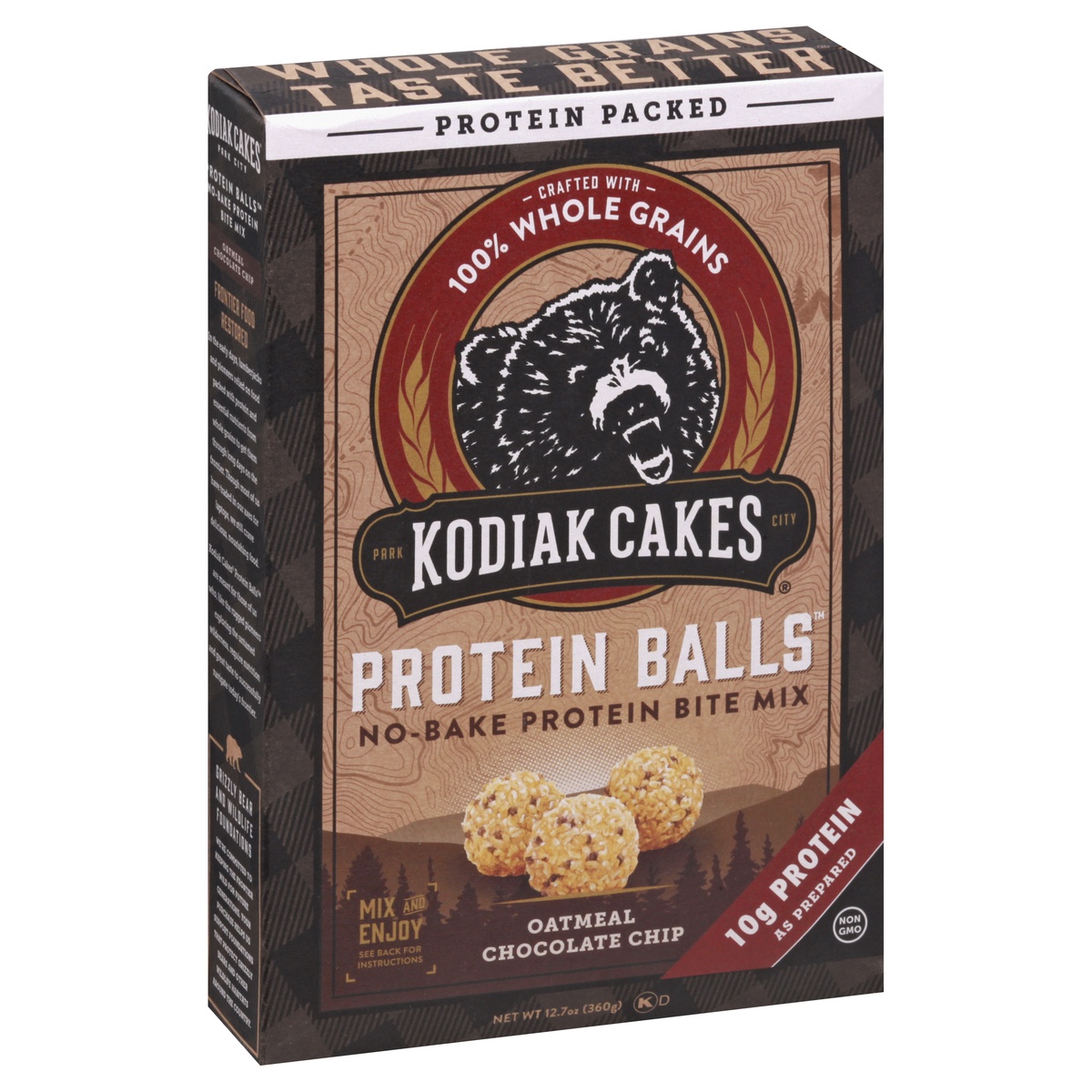 slide 2 of 10, Kodiak Cakes Oatmeal Chocolate Chip Protein Ball Mix, 12.7 oz