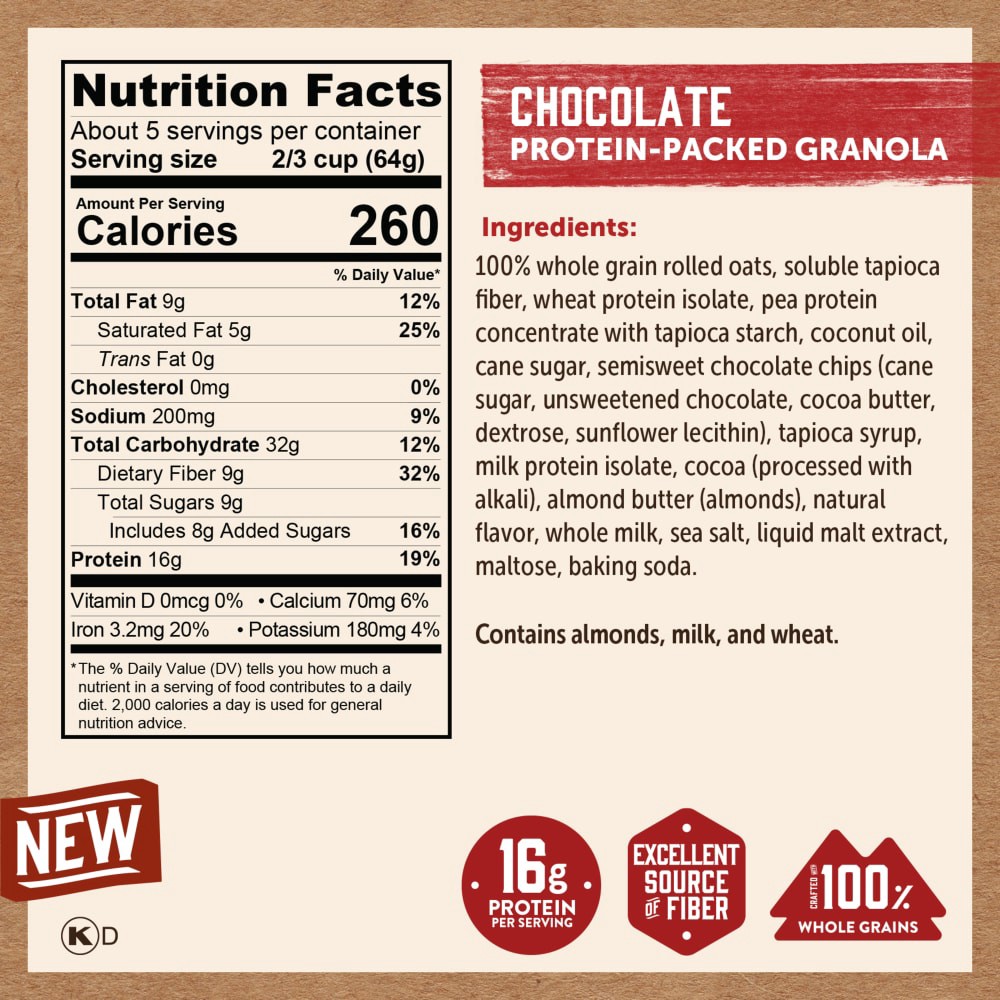 slide 5 of 5, Kodiak Chocolate Granola, 11 oz