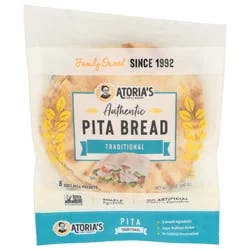 Atoria's Family Bakery Traditional Authentic Pita Bread 6 Count