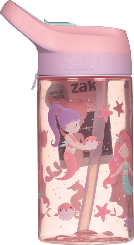 slide 2 of 4, Zak! Designs Everyday Smiles 16 oz Leak-Proof Mermaid PP Atlantic Bottle 1 Each, 1 ct