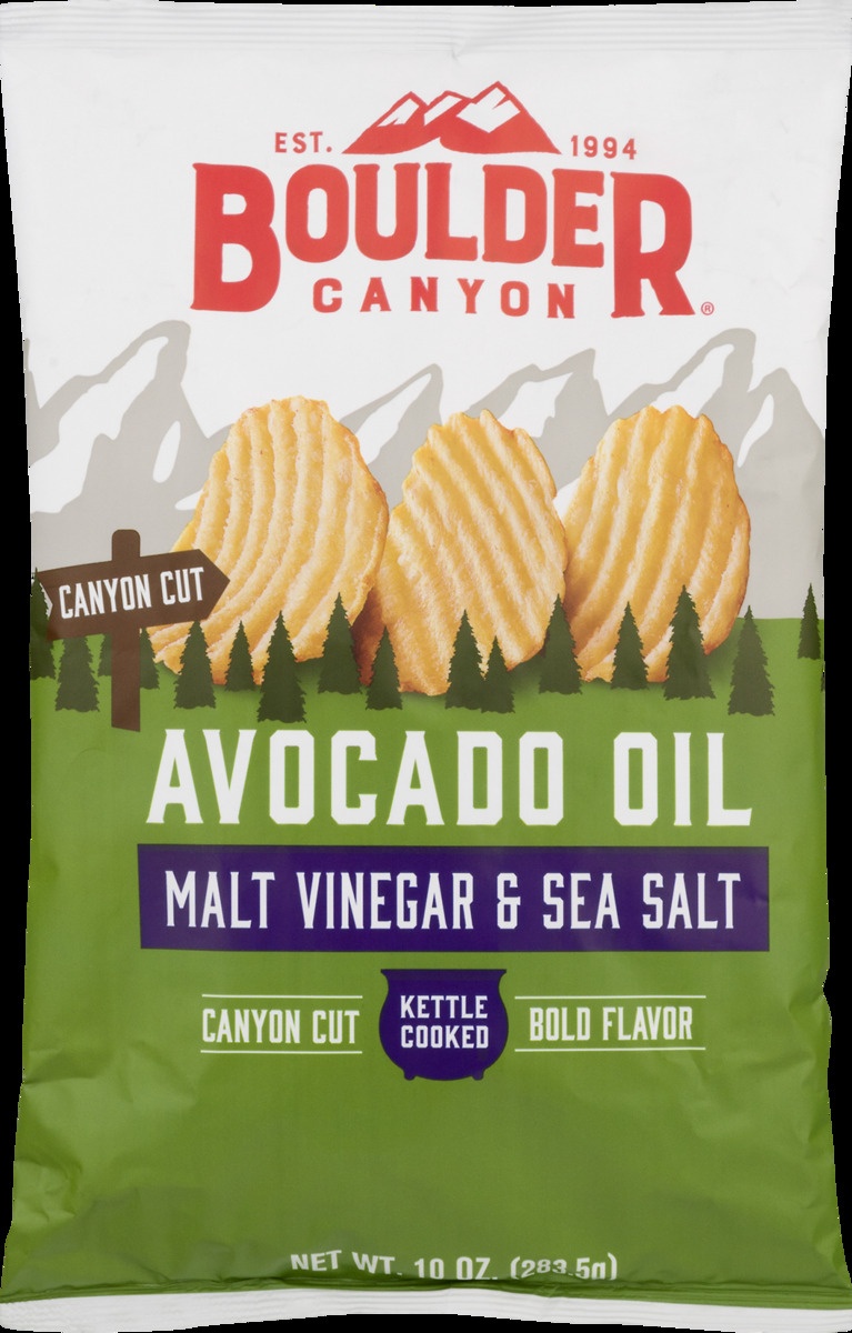 slide 10 of 11, Boulder Canyon Avocado Oil Malt Vinegar & Sea Salt Chips, 10 oz