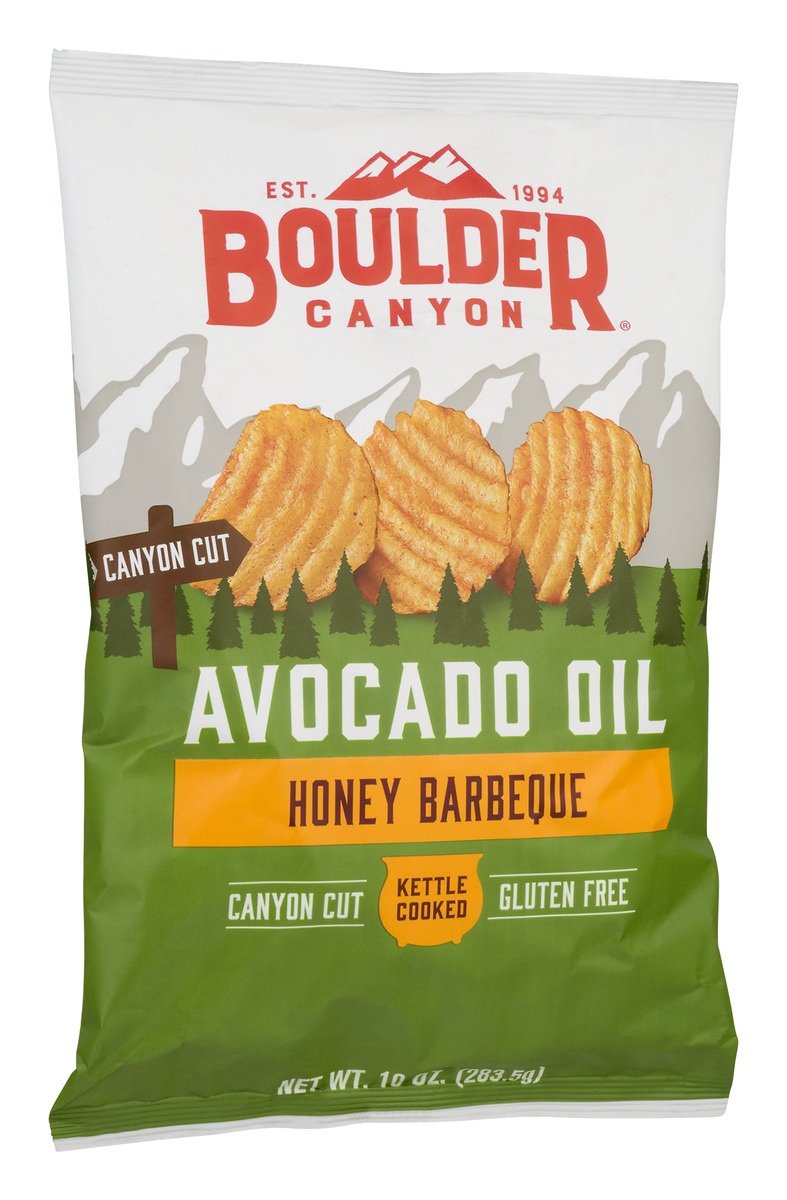 slide 2 of 11, Boulder Canyon Avocado Honey BBQ Wavy Chips, 10 oz