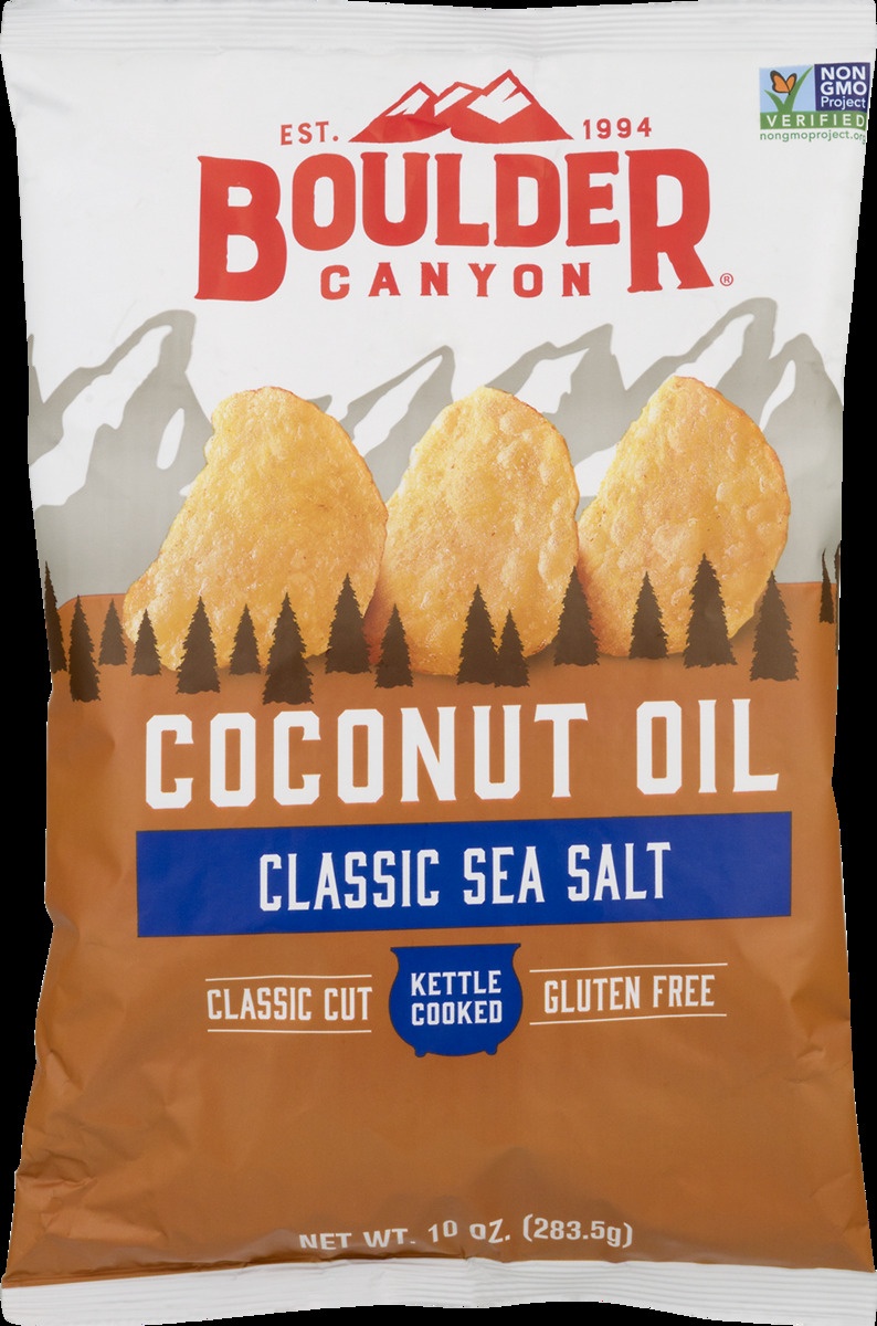 slide 4 of 11, Boulder Canyon Sea Salt Coconut Oil Kettle Potato Chips, 10 oz