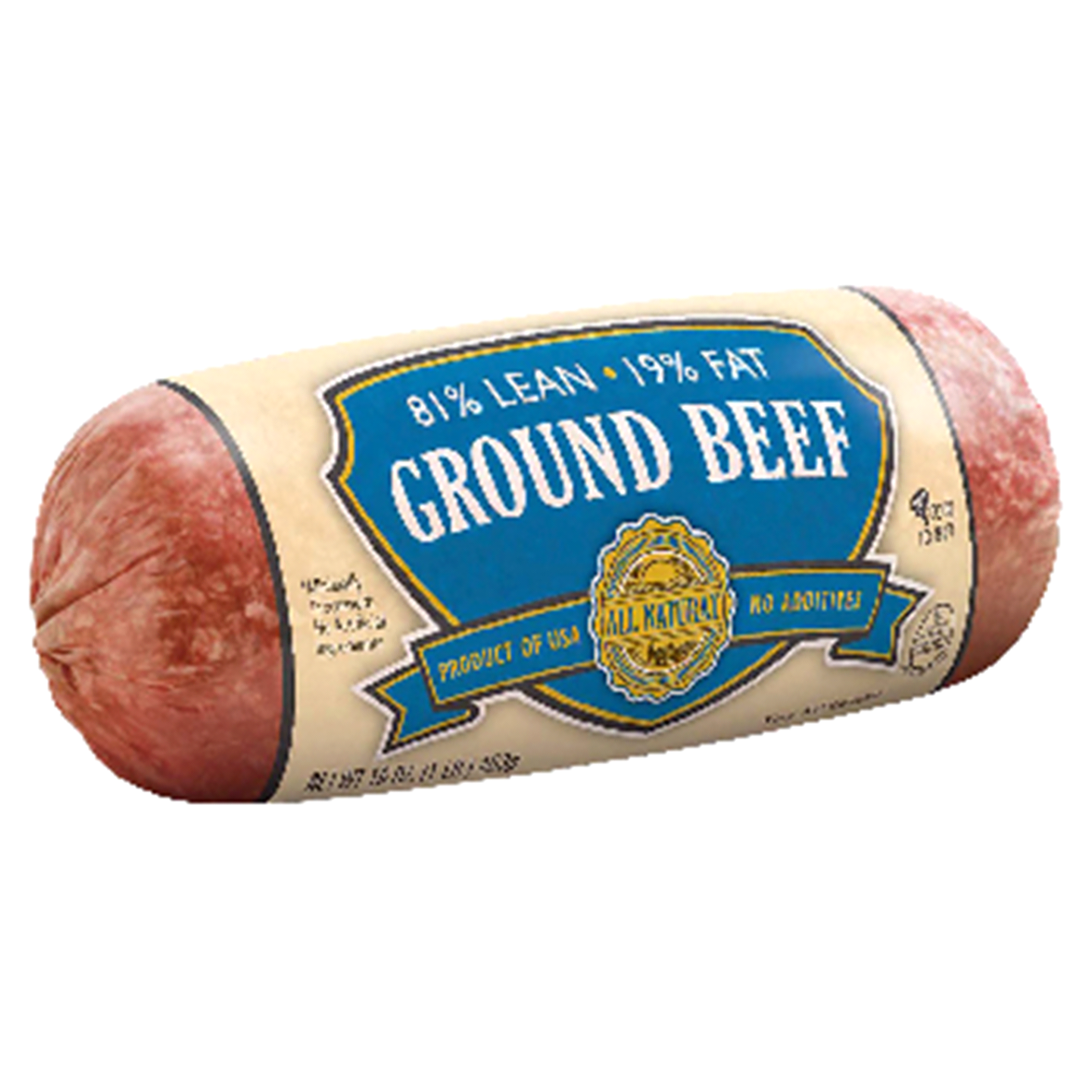 slide 1 of 1, National Beef 81/19 Ground Beef Roll, 1 lb
