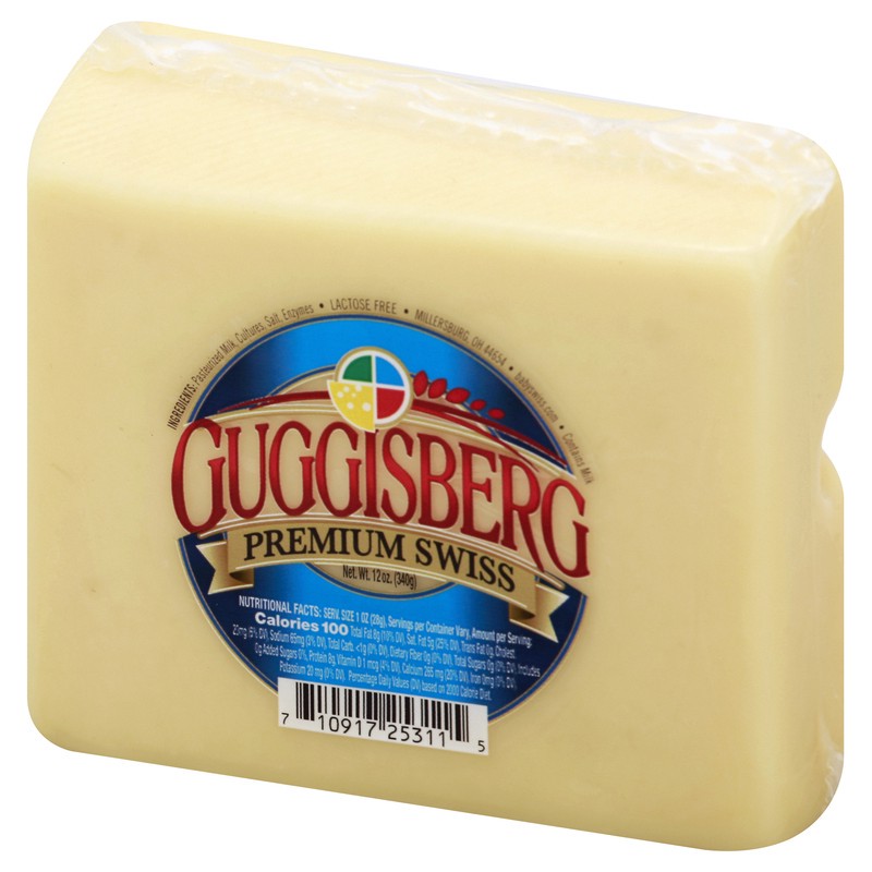 slide 4 of 5, Guggisberg Cheese Swiss Chunk 12Oz, 12 oz