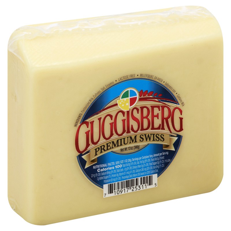 slide 3 of 5, Guggisberg Cheese Swiss Chunk 12Oz, 12 oz