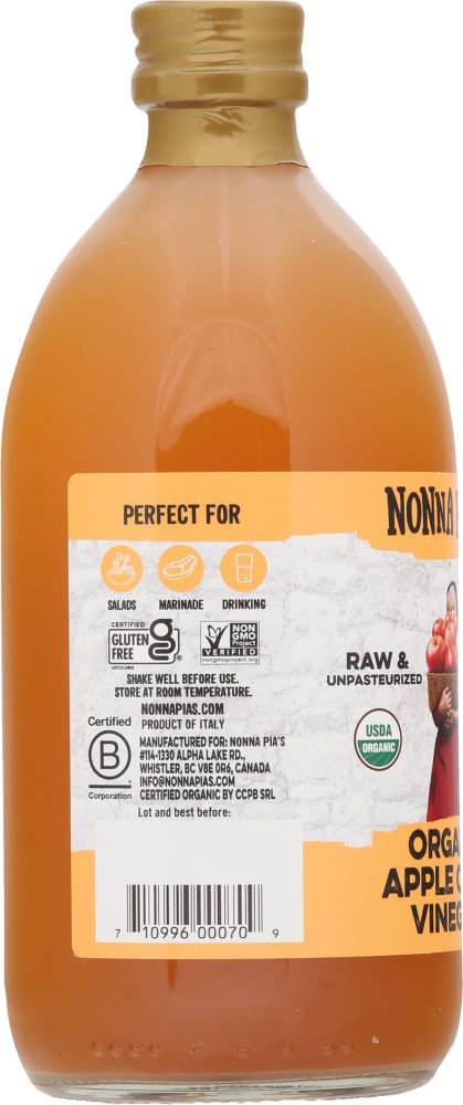 slide 3 of 4, Nonna Pia's Apple Cider Vinegar, 16.9 fl oz