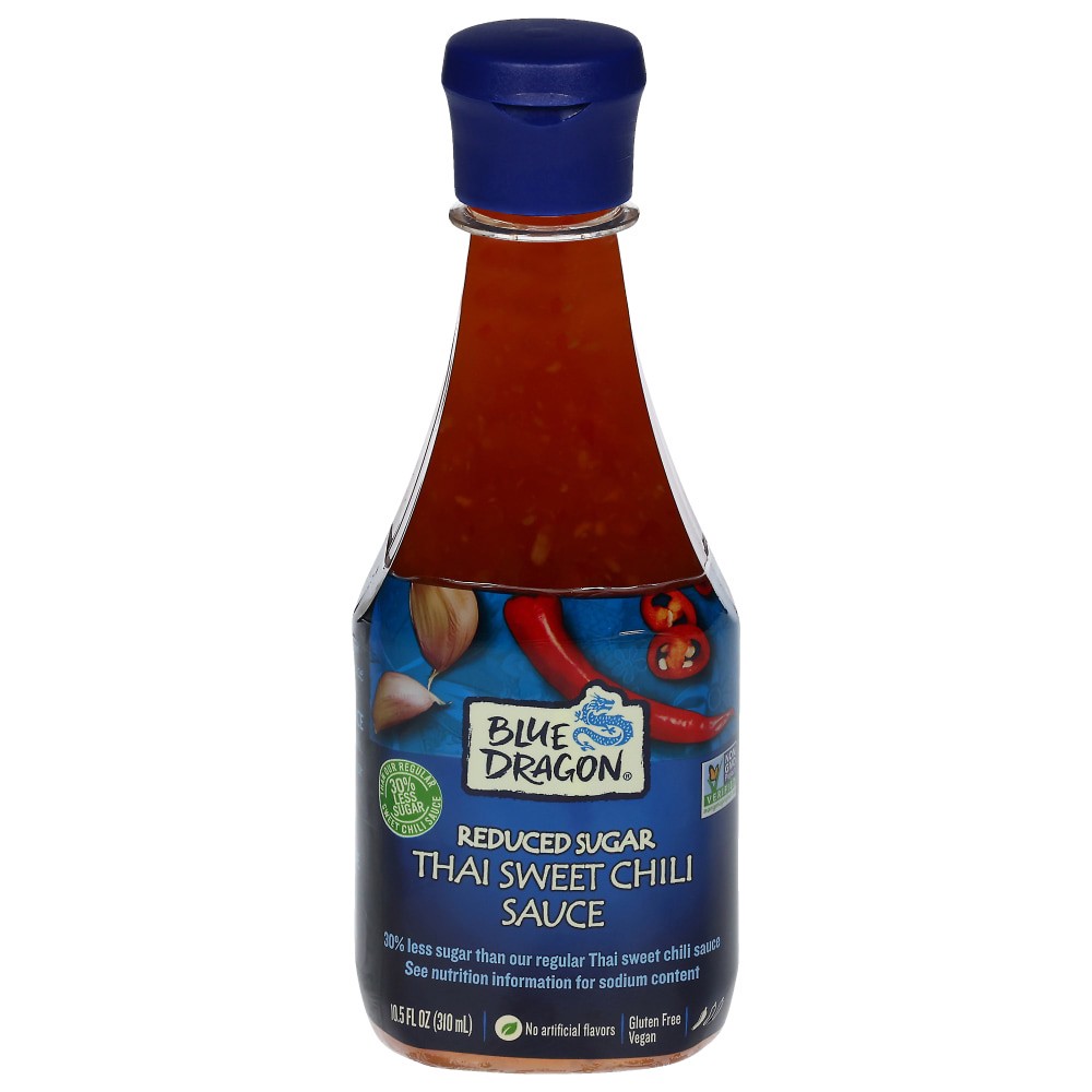 slide 4 of 4, Blue Dragon Reduced Sugar Thai Sweet Chili Sauce 10.5 fl oz, 10.5 fl oz