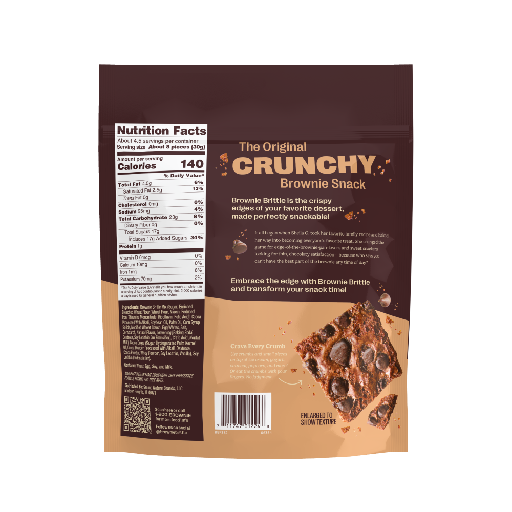 slide 2 of 2, Sheila G's Chocolate Chip Brownie Snack 5 oz, 5 oz
