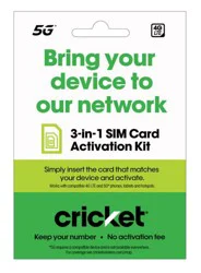 Cricket Wireless Sim Card Kit