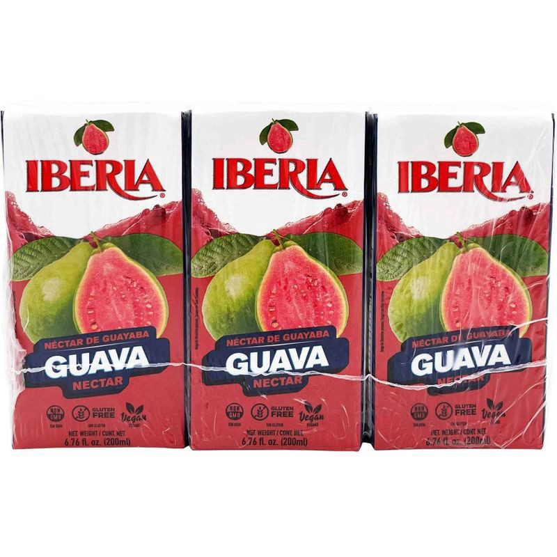 slide 1 of 1, Iberia Guava Nectar-3Pk, 3 ct, 6.7 fl oz