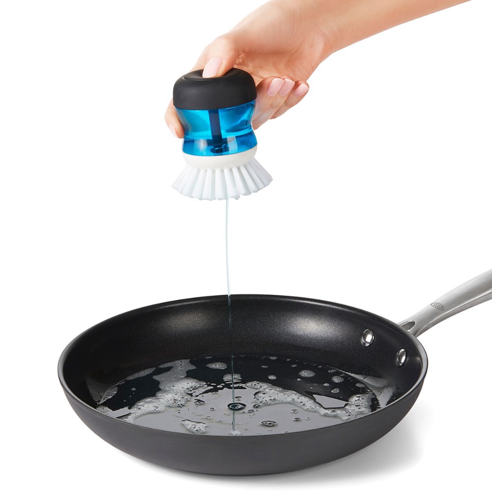 slide 3 of 5, OXO Soap Pump Palm Brush, 1 ct