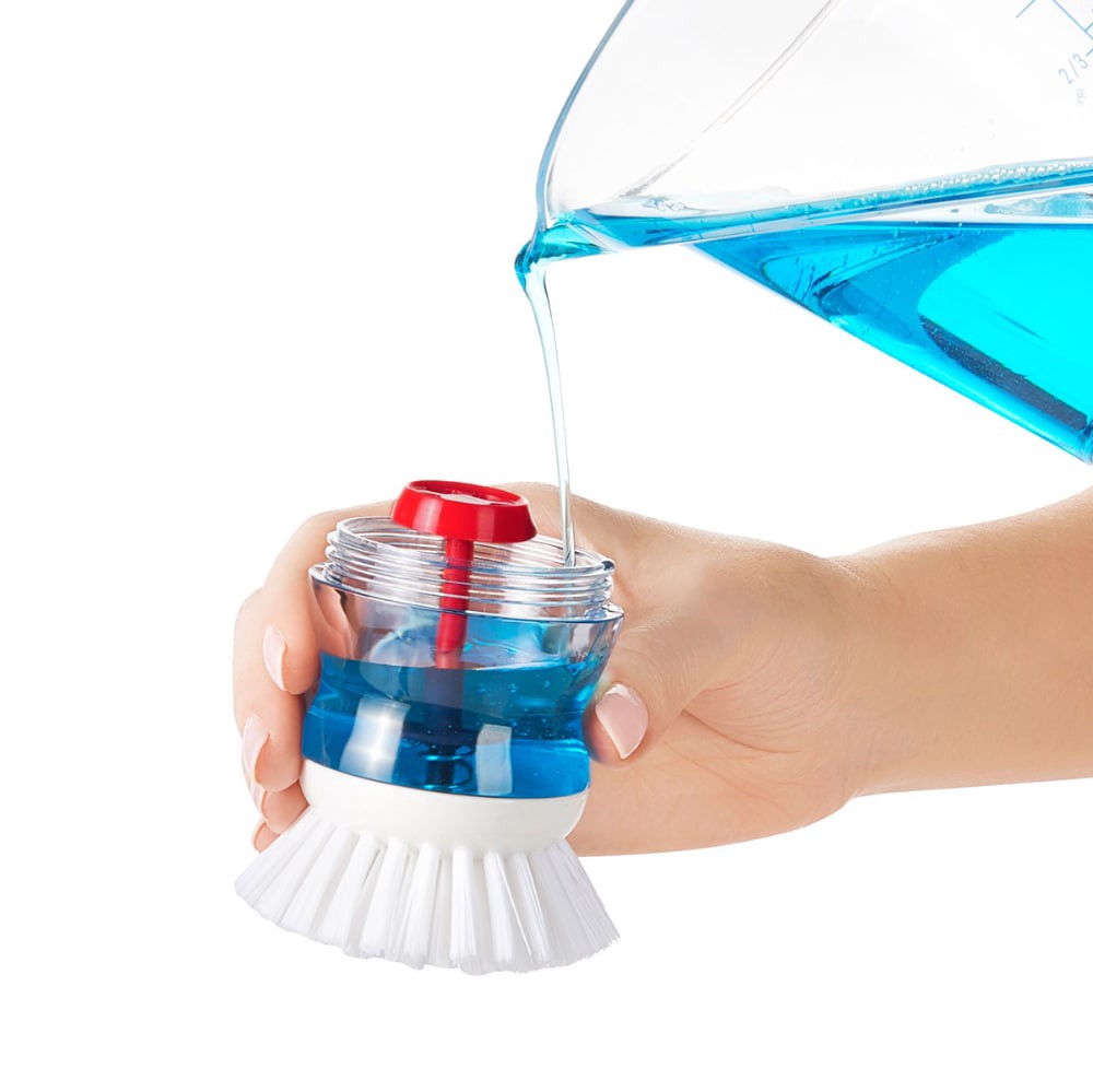 slide 2 of 5, OXO Soap Pump Palm Brush, 1 ct