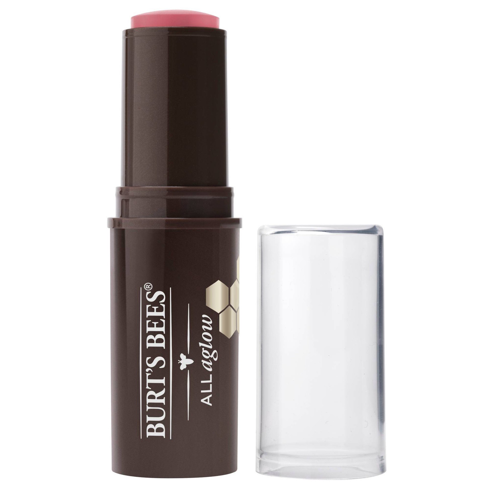 slide 1 of 9, Burt's Bees 100% Natural All Aglow Lip & Cheek Stick, Peony Pool, 1 ct