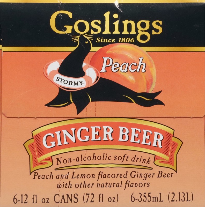 slide 4 of 5, Gosling's Peach Ginger Beer - 6 ct; 12 fl oz, 6 ct; 12 fl oz