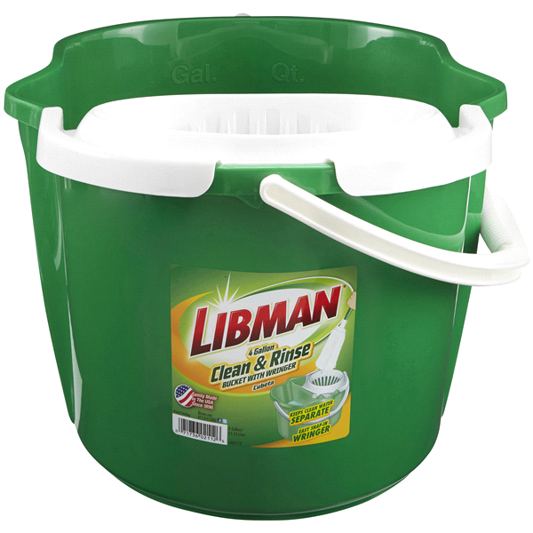 slide 1 of 1, Libman Clean & Rinse Bucket With Wringer, 4 gal