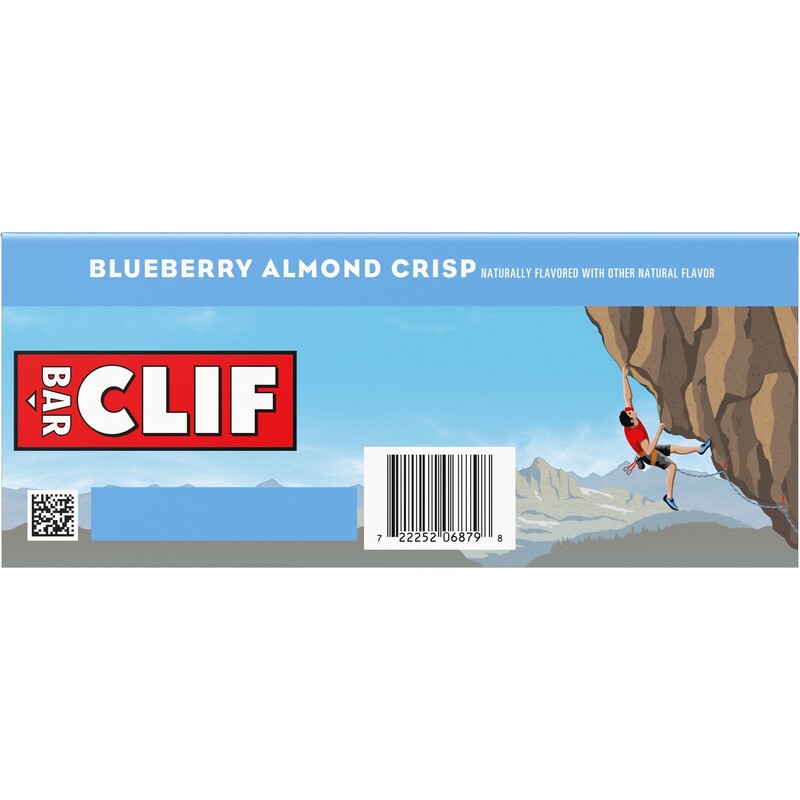 slide 4 of 5, CLIF BAR - Blueberry Almond Crisp - Made with Organic Oats - Energy Bars - Non-GMO - Plant Based Protein Bars (10 Pack), 10 ct